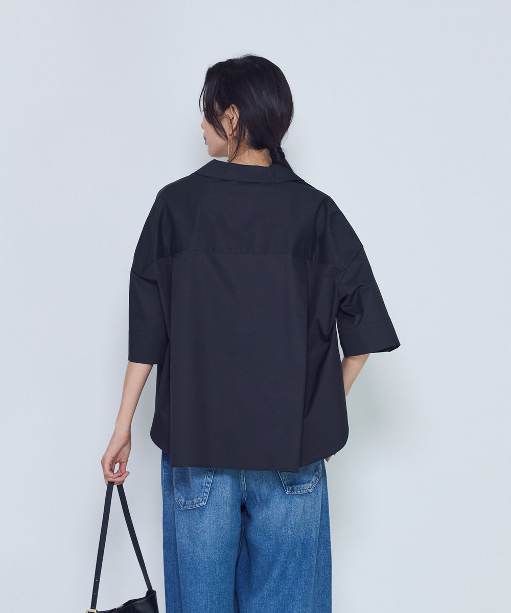 1er Arrondissement タイプライタースキッパーハーフスリーブシャツ ブラック