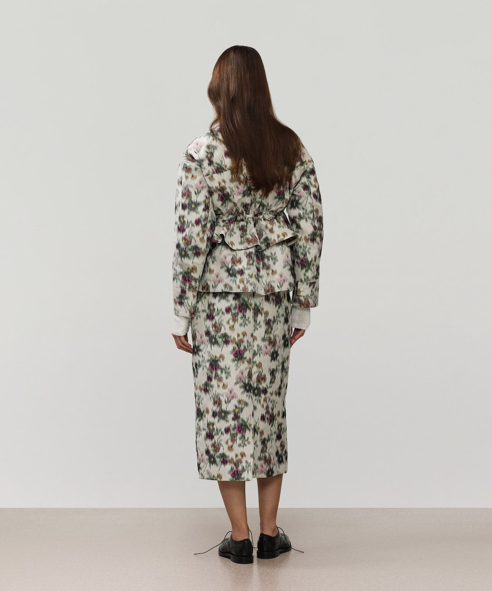 DÉPAREILLÉ FLOWER JACQUARD JACKET / フラワージャガードジャケット ホワイト