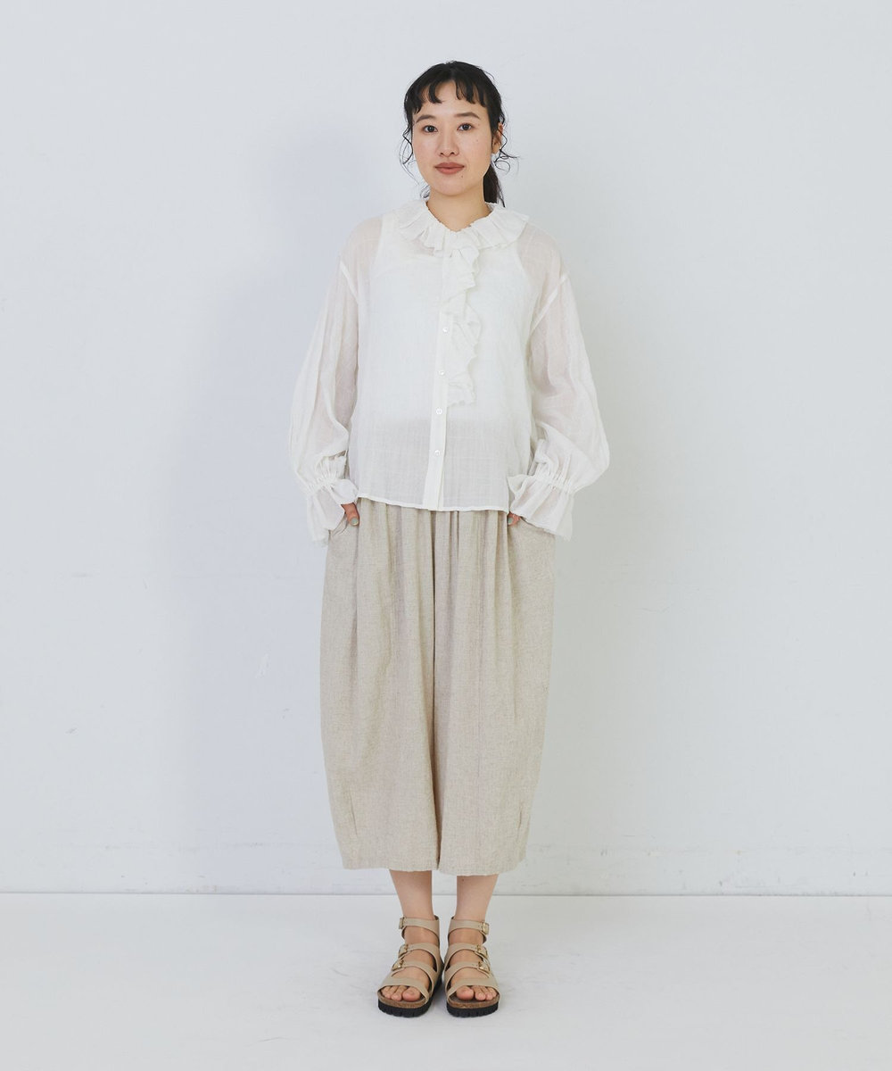 congés payés ADIEU TRISTESSE Kanocoさんコラボ　フリルブラウス オフホワイト