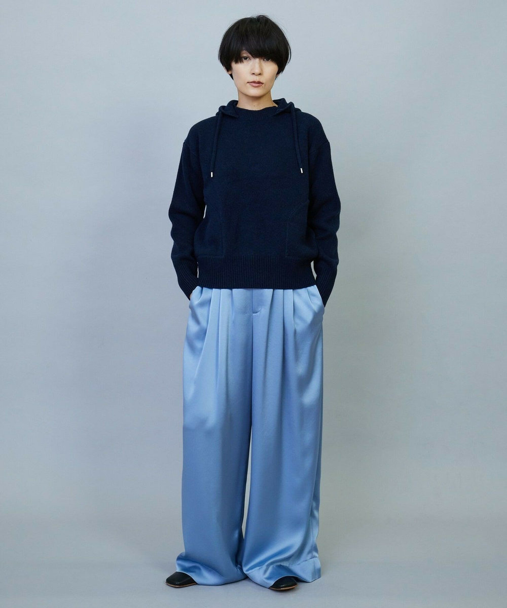 MOGA ANNUAL×MOGA　ウールカシミヤニットパーカー ネイビー