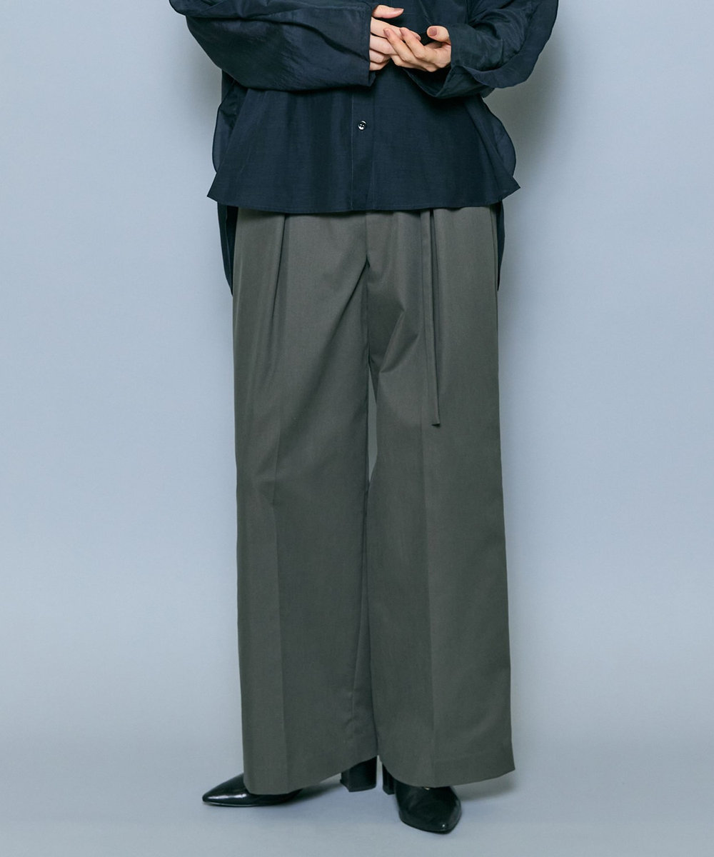MOGA ピーチツイルセミワイドパンツ カーキ