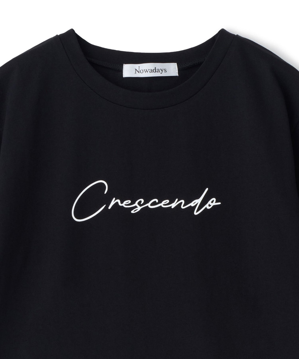 NOWADAYS シルケットコットンロゴTシャツ ブラック