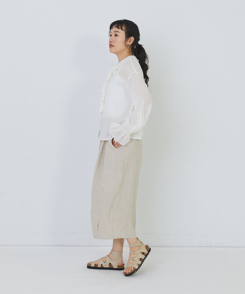 congés payés ADIEU TRISTESSE Kanocoさんコラボ　フリルブラウス オフホワイト