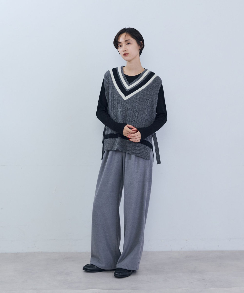 ADIEU TRISTESSE チルデンニットベスト グレー系その他
