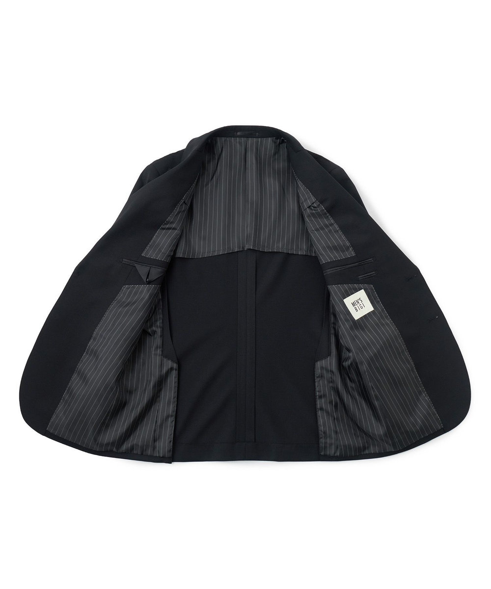 MEN'S BIGI ウールブレンド ブラックフォーマルスーツ＜ストレッチ＞ ブラック
