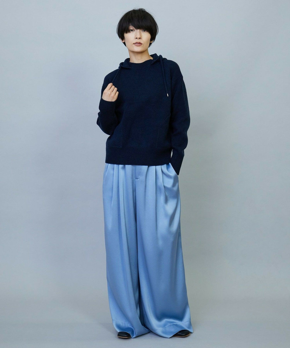 MOGA ANNUAL×MOGA　ウールカシミヤニットパーカー ネイビー