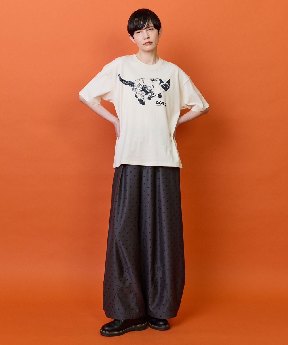 FRAPBOIS CATSスターTシャツ ベージュ