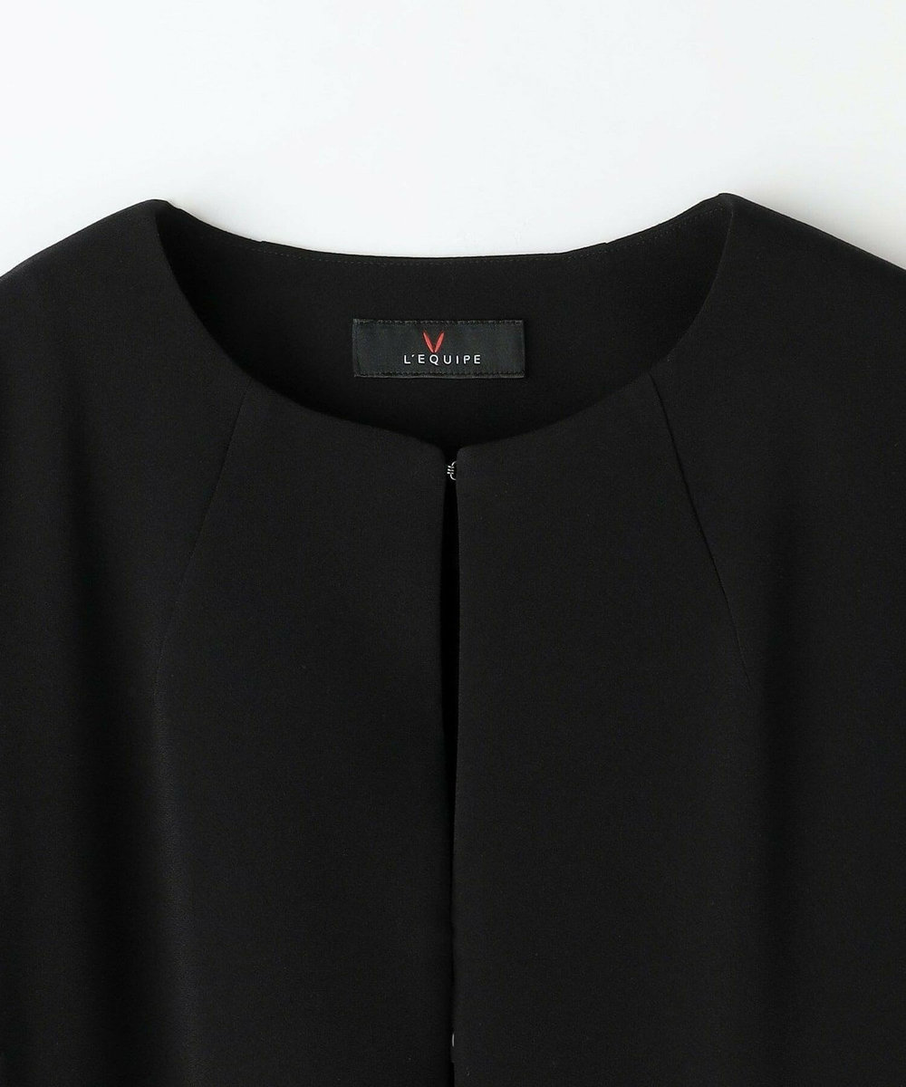 L'EQUIPE バックサテンノーカラージャケット＜現行素材＞ ブラック