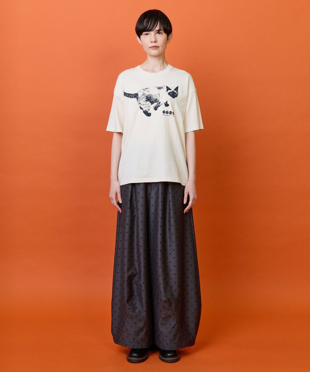 FRAPBOIS CATSスターTシャツ ベージュ
