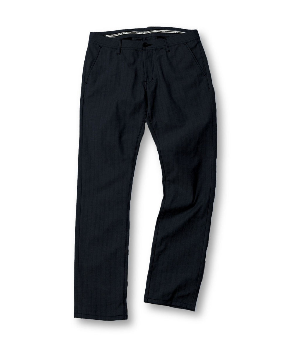 MEN'S BIGI ＜ON/OFF兼用＞シャドーヘリンボーンストレッチパンツ ブラック