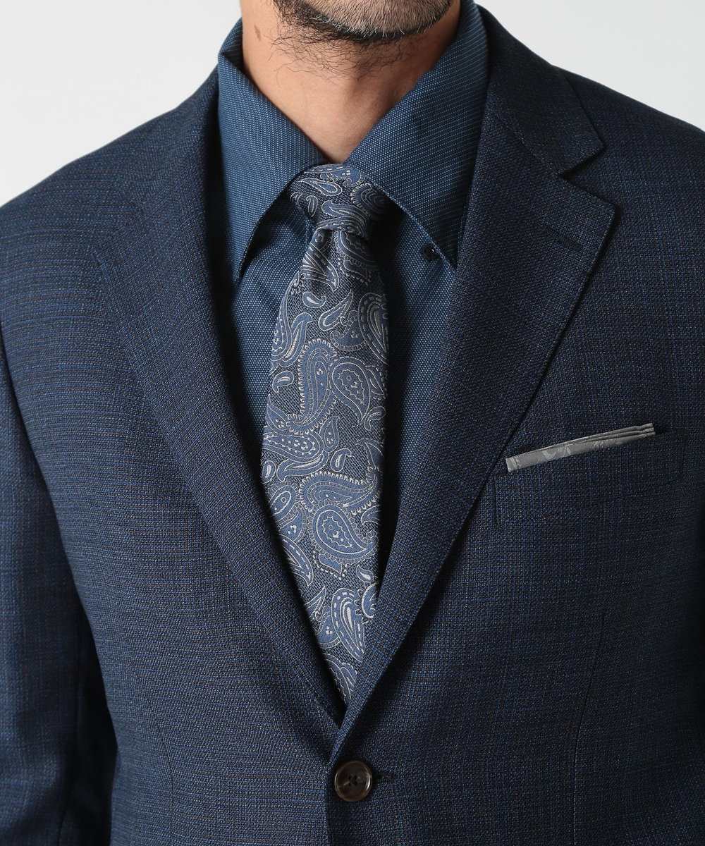 MEN'S BIGI 【TIE YOUR TIE(タイユアタイ)】ヴィンテージペイズリー柄ネクタイ ネイビー