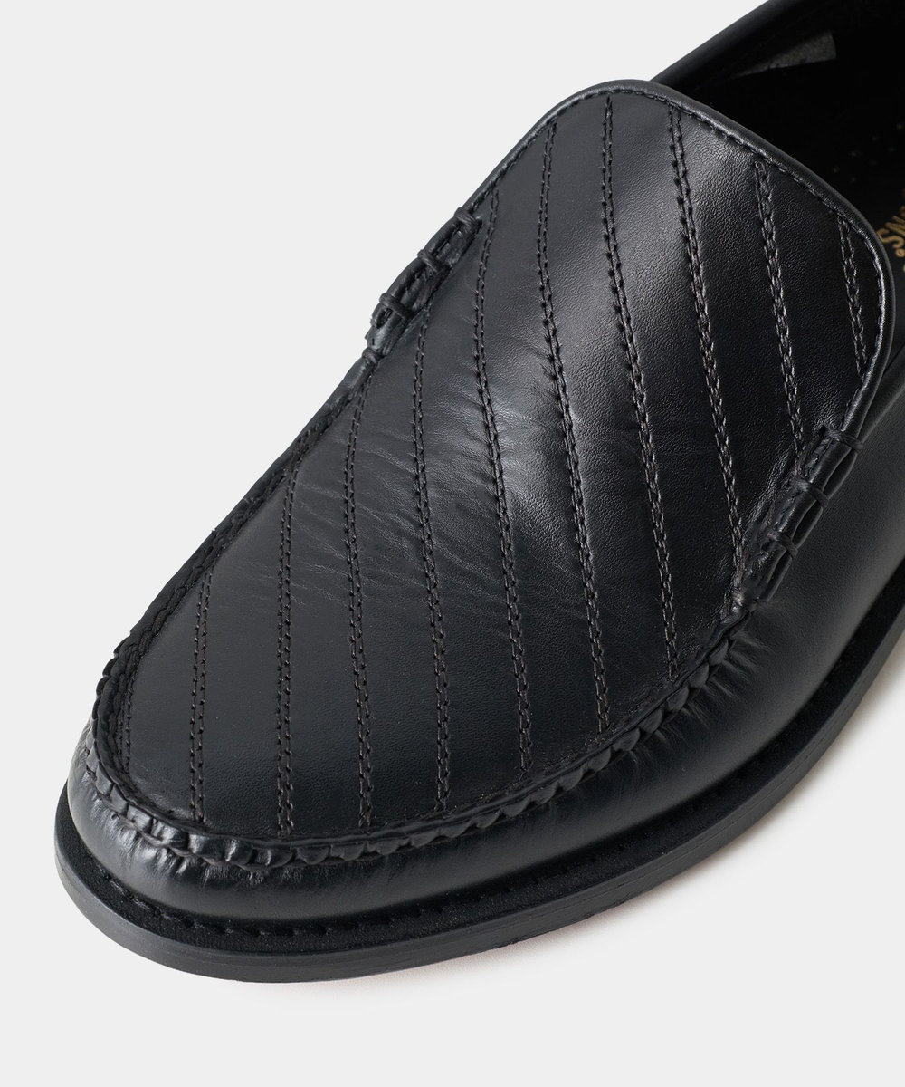 MEN'S BIGI 《別注》G.H BASS トラムステッチレザーローファー ブラック