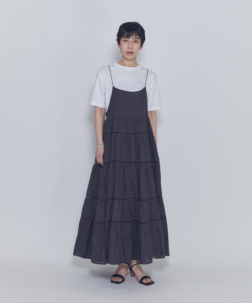 1er Arrondissement 【WEB限定】＜normment（ノーメント）＞ティアードドレス ブラウン