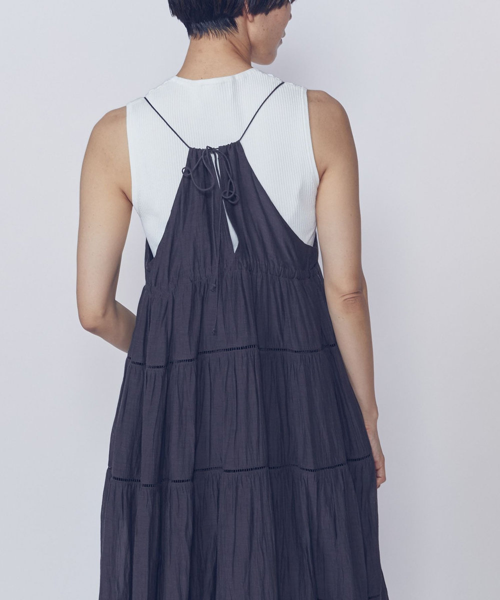1er Arrondissement 【WEB限定】＜normment（ノーメント）＞ティアードドレス ブラウン