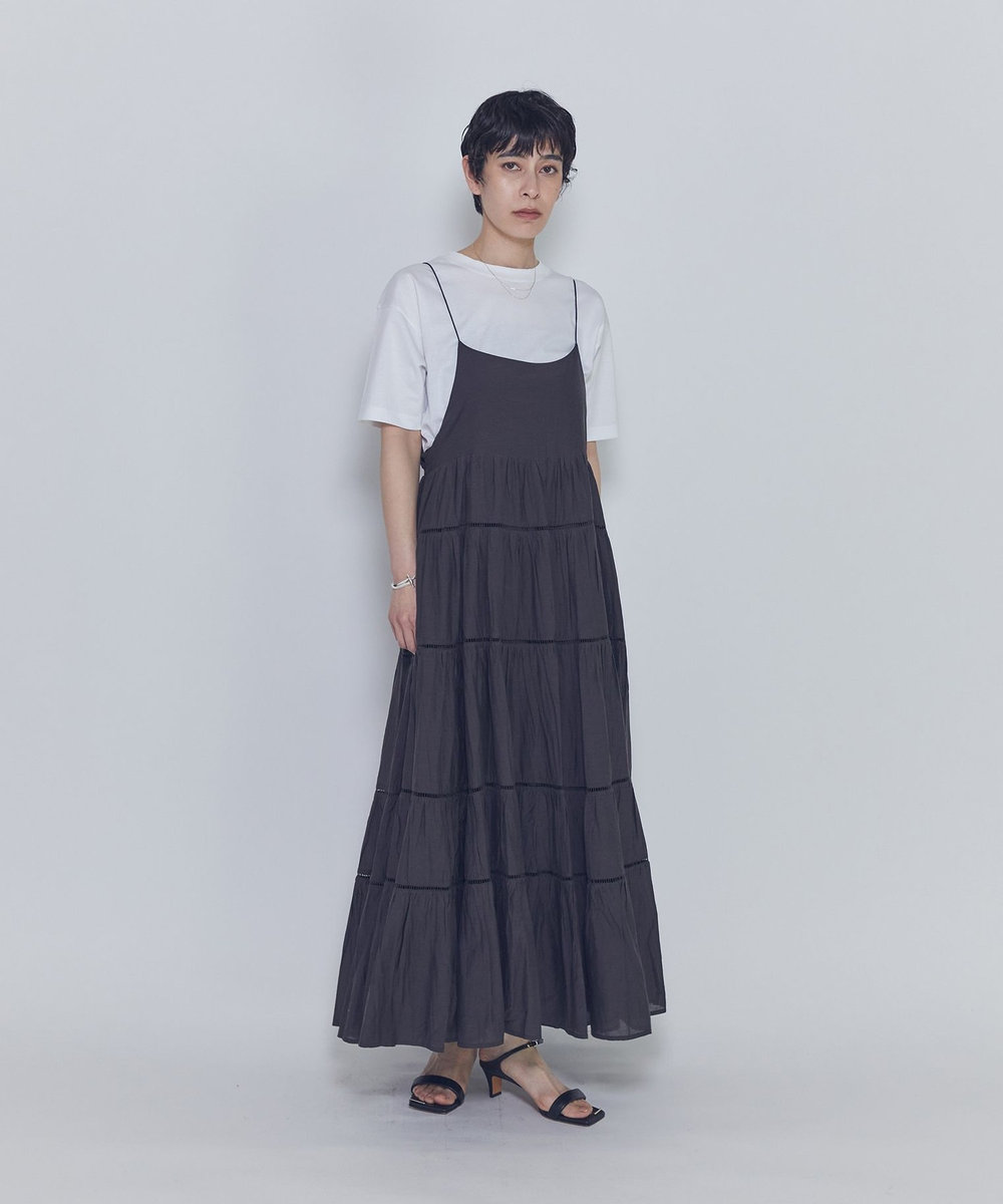 1er Arrondissement 【WEB限定】＜normment（ノーメント）＞ティアードドレス ブラウン