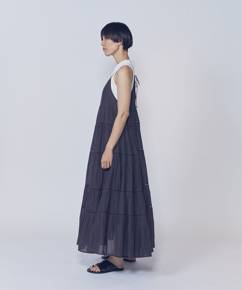 1er Arrondissement 【WEB限定】＜normment（ノーメント）＞ティアードドレス ブラウン