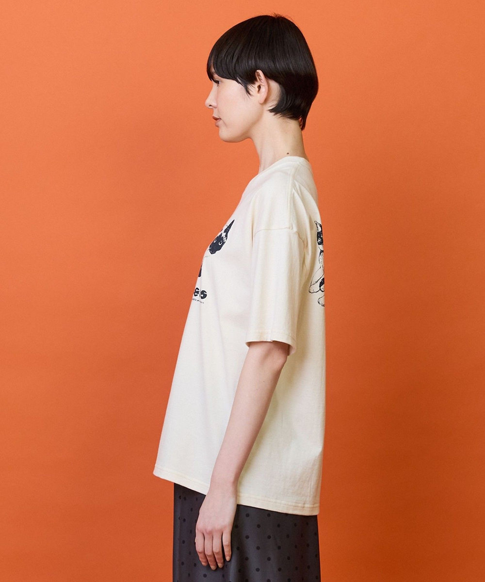 FRAPBOIS CATSスターTシャツ ベージュ