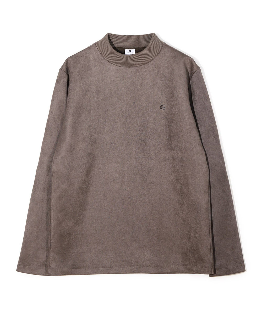 MEN'S BIGI 【COLE HAAN/コール ハーン】別注スエードタッチモックネックロングTシャツ チャコールグレー