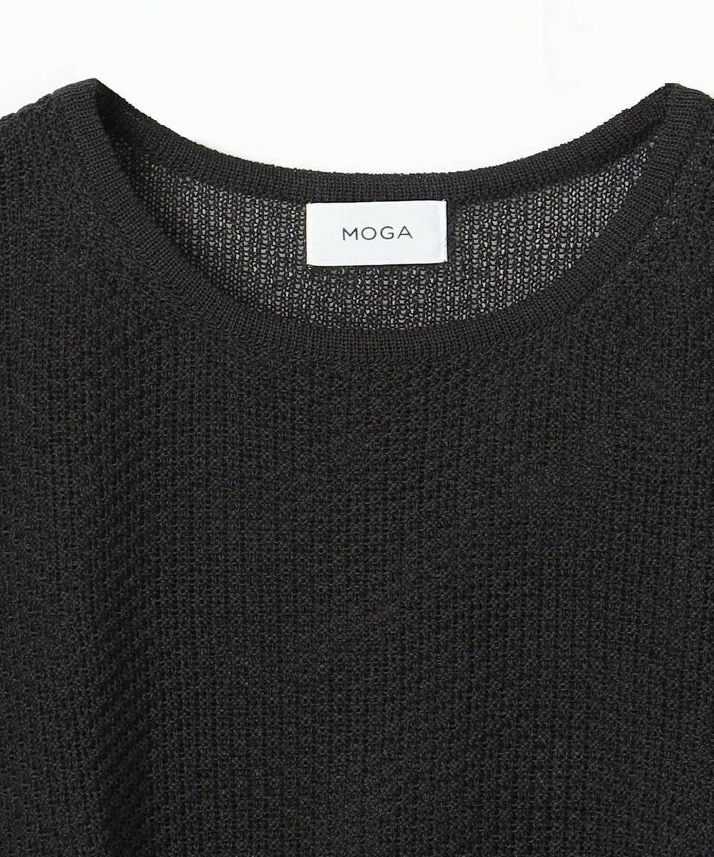 MOGA Lサイズ（大きいサイズ） 【大きいサイズ】TAKUMIドロップショルダーニット ブラック