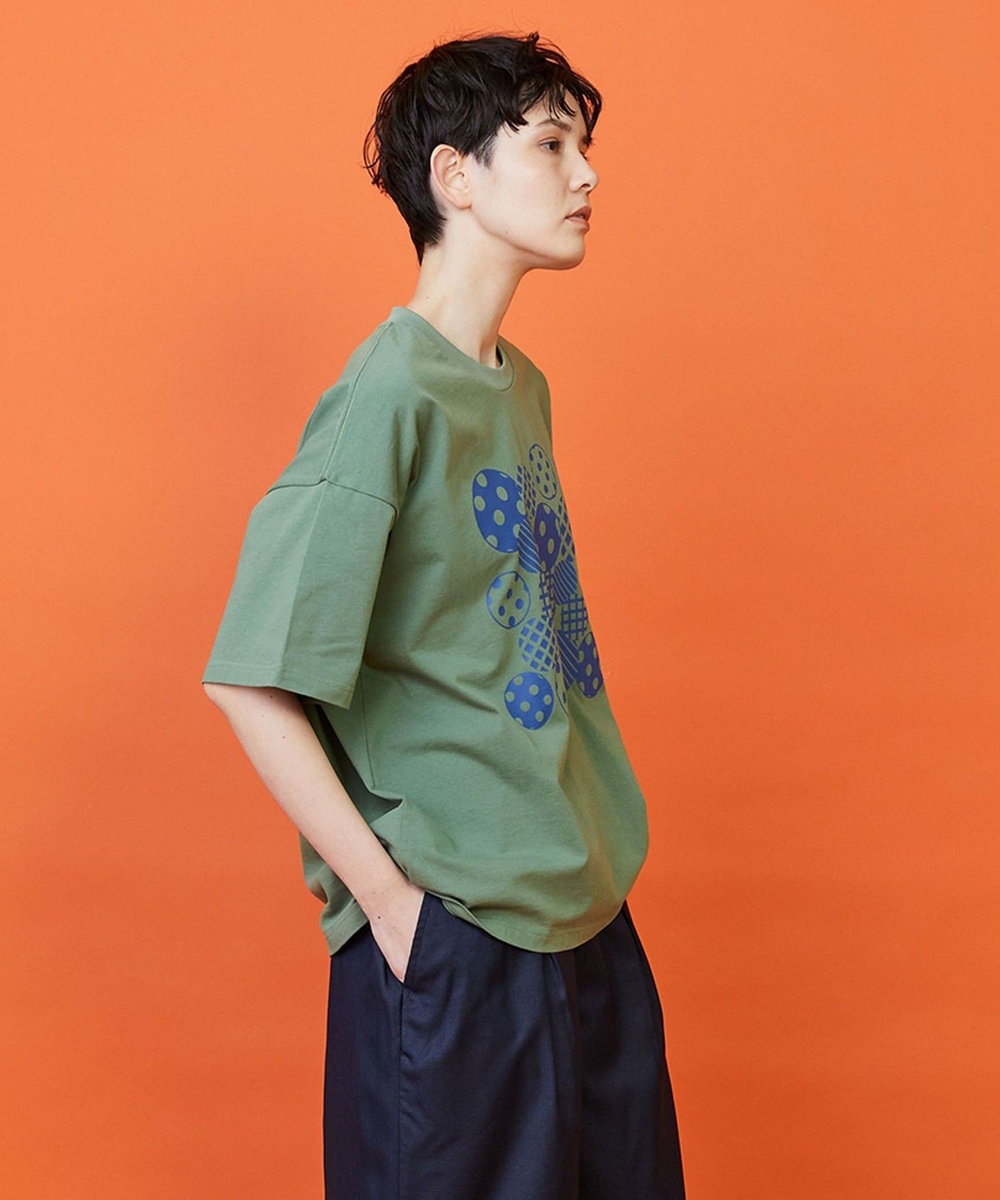 FRAPBOIS フォームドットＴシャツ グリーン