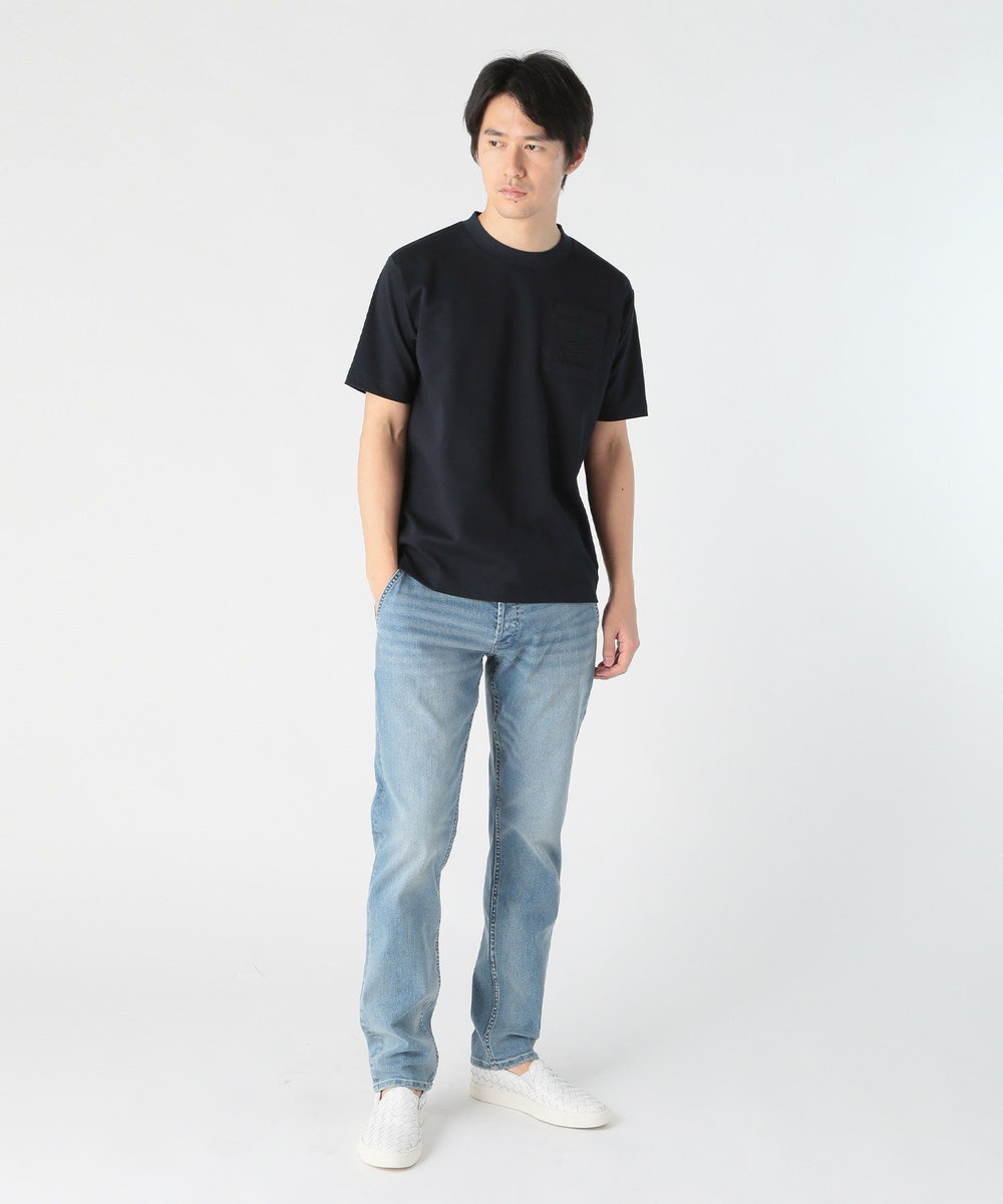 MEN'S BIGI 【HONDA / ホンダ】別注 バイクエンブレムポケットTEE ネイビー