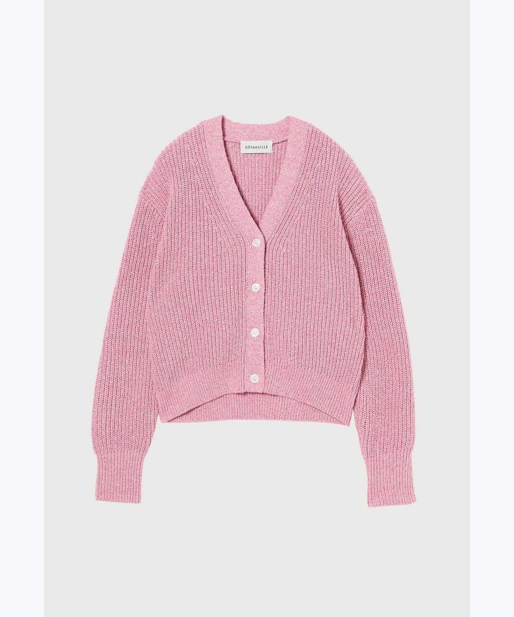 DÉPAREILLÉ MIX LAME CARDIGAN / ミックスラメカーディガン ピンク