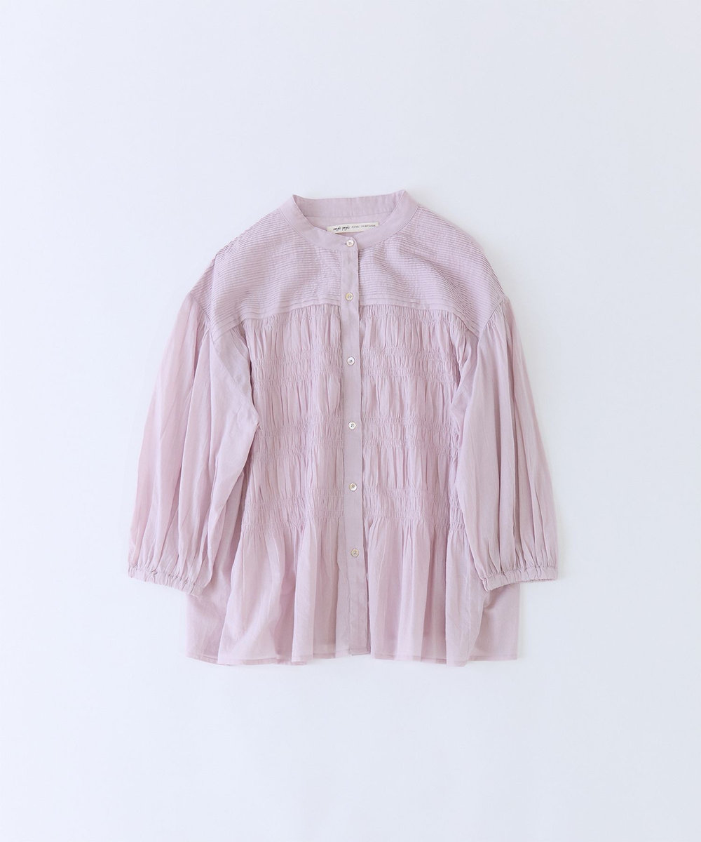congés payés ADIEU TRISTESSE 【FAVE】インドコットンシャーリングブラウス ピンク