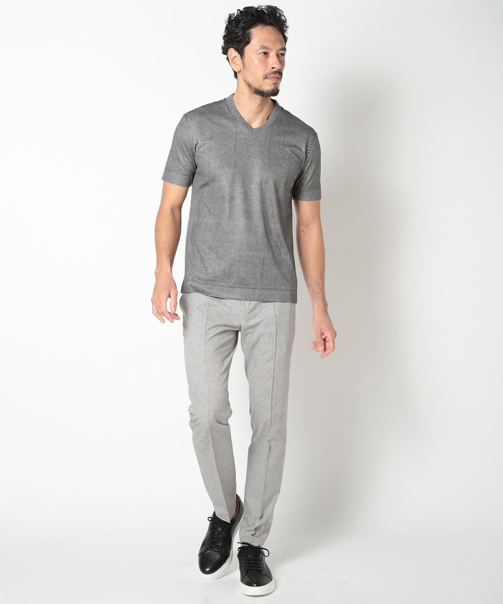 MEN'S BIGI 【ACTIVE TAILOR】COOLMAXツイルプリントジャージカットソー ブラック系その他