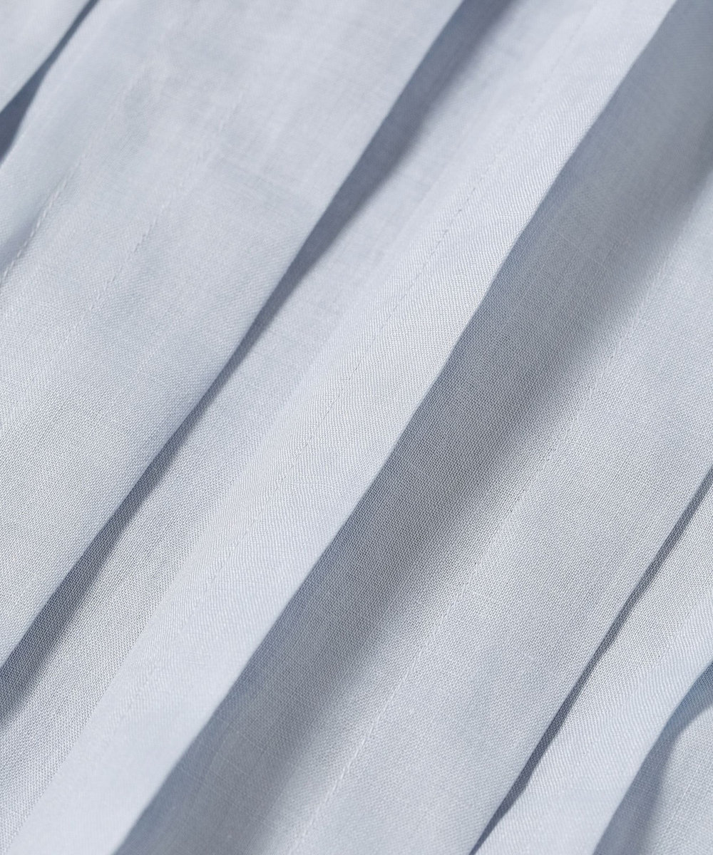 DÉPAREILLÉ 	RAMIE PLEATS SHORT SLEEVE BLOUSE / ラミープリーツショートスリーブブラウス サックスブルー