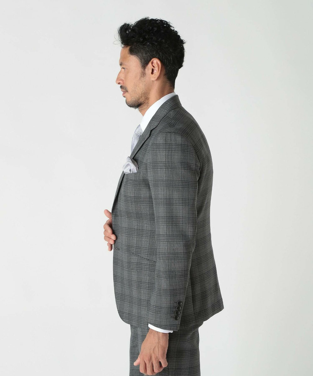 MEN'S BIGI ミックスヤーンブッチャーチェックジャケット グレー