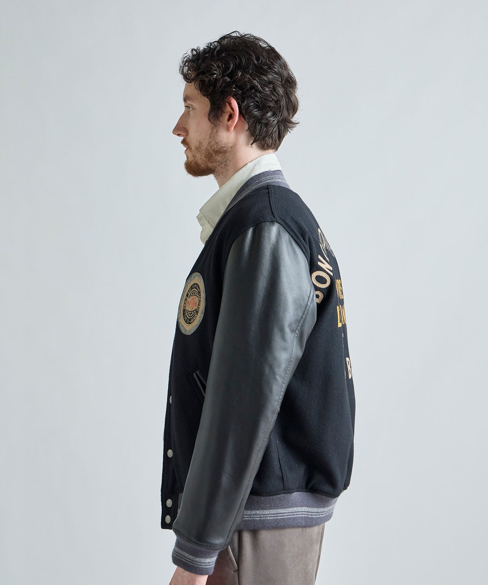 MEN'S BIGI 1985 MODEL Super 140's STADIUM JUMPER ブラック