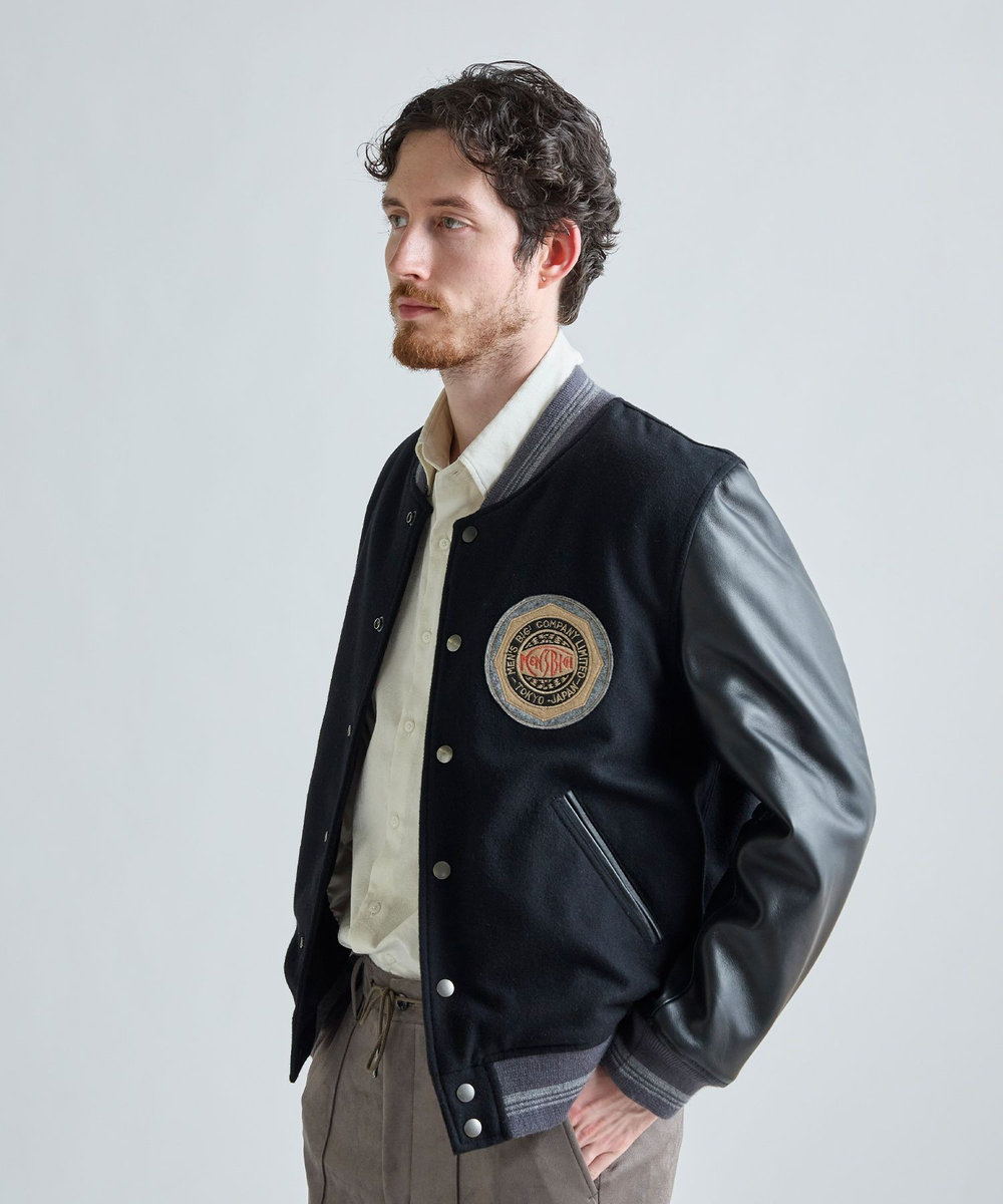 MEN'S BIGI 1985 MODEL Super 140's STADIUM JUMPER ブラック