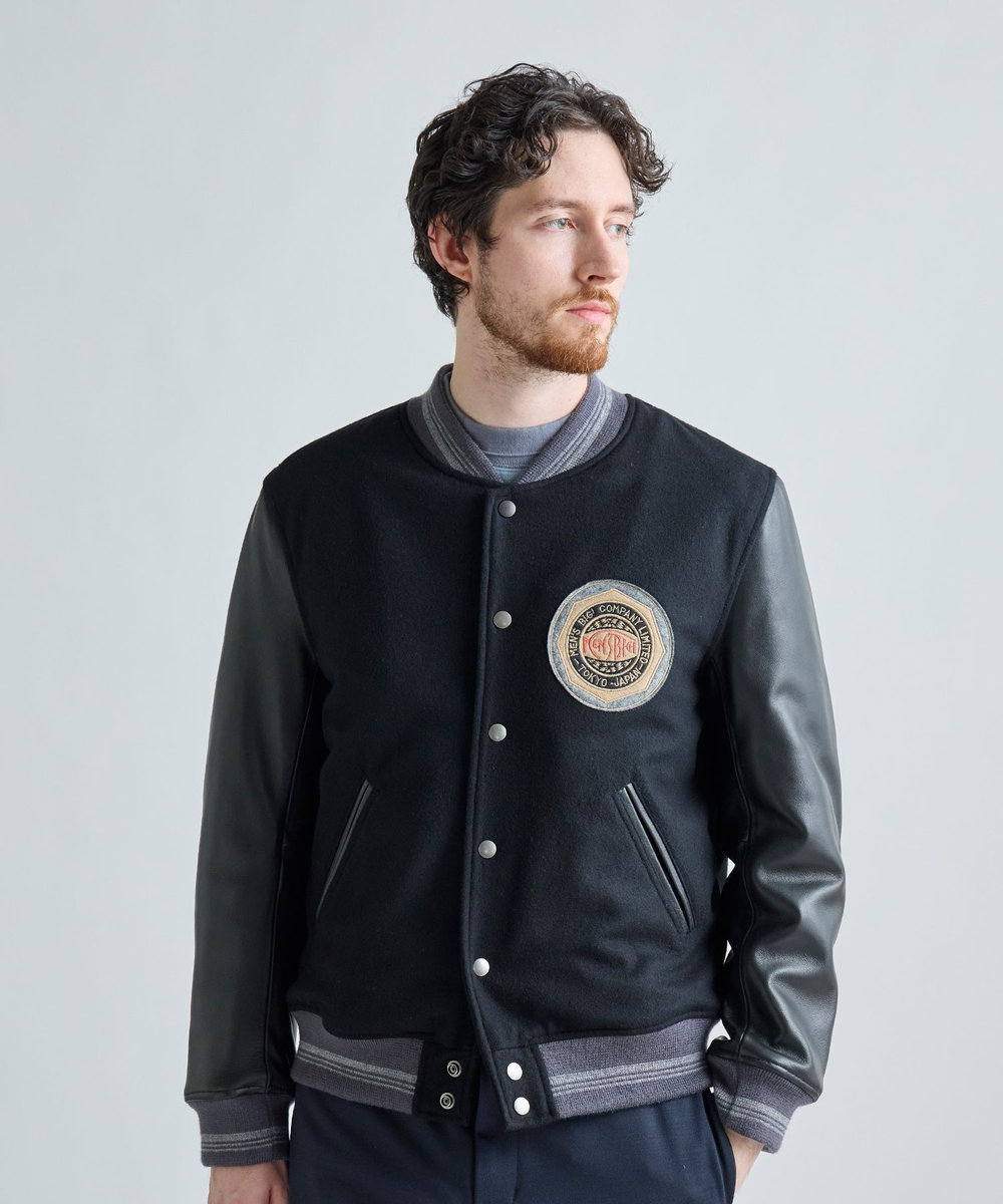 MEN'S BIGI 1985 MODEL Super 140's STADIUM JUMPER ブラック