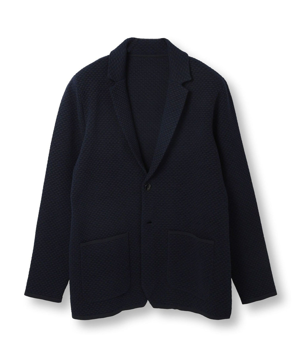 MEN'S BIGI 【ACTIVE TAILOR】モール混ニットジャケット ネイビー
