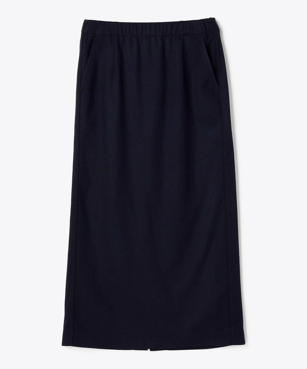 feerique feerique ウールライクニットツイルパイピングスカート ネイビー