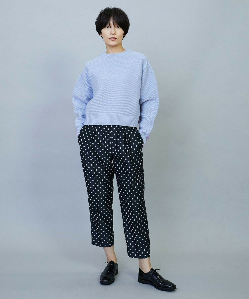 MOGA ANNUAL×MOGA　ウールカシミヤバイカラープルオーバー サックスブルー