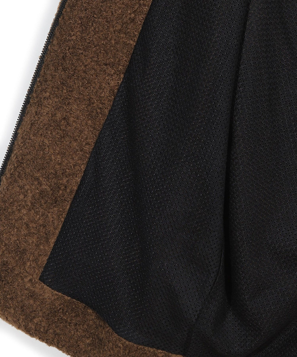 MEN'S BIGI 【50th Anniv . 菊池武夫】WOOL BLEND BOA PILE BLOUSON ブラウン