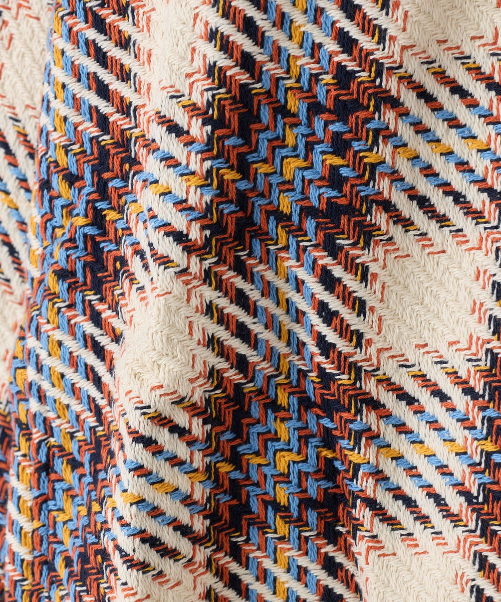 MEN'S BIGI wax london Whiting Ecru And Multicolour Bold Check Overshirt キナリ