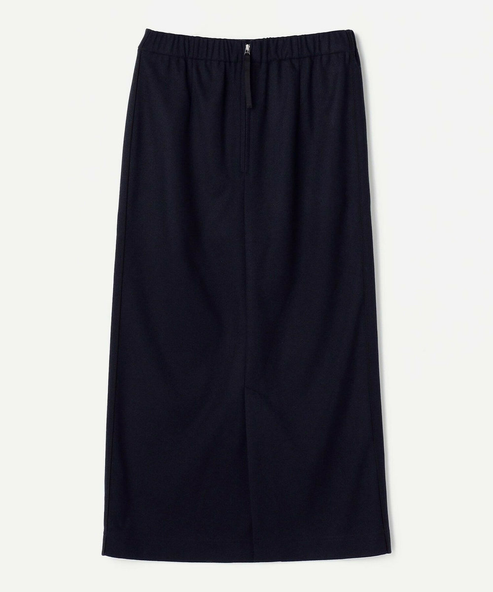feerique feerique ウールライクニットツイルパイピングスカート ネイビー