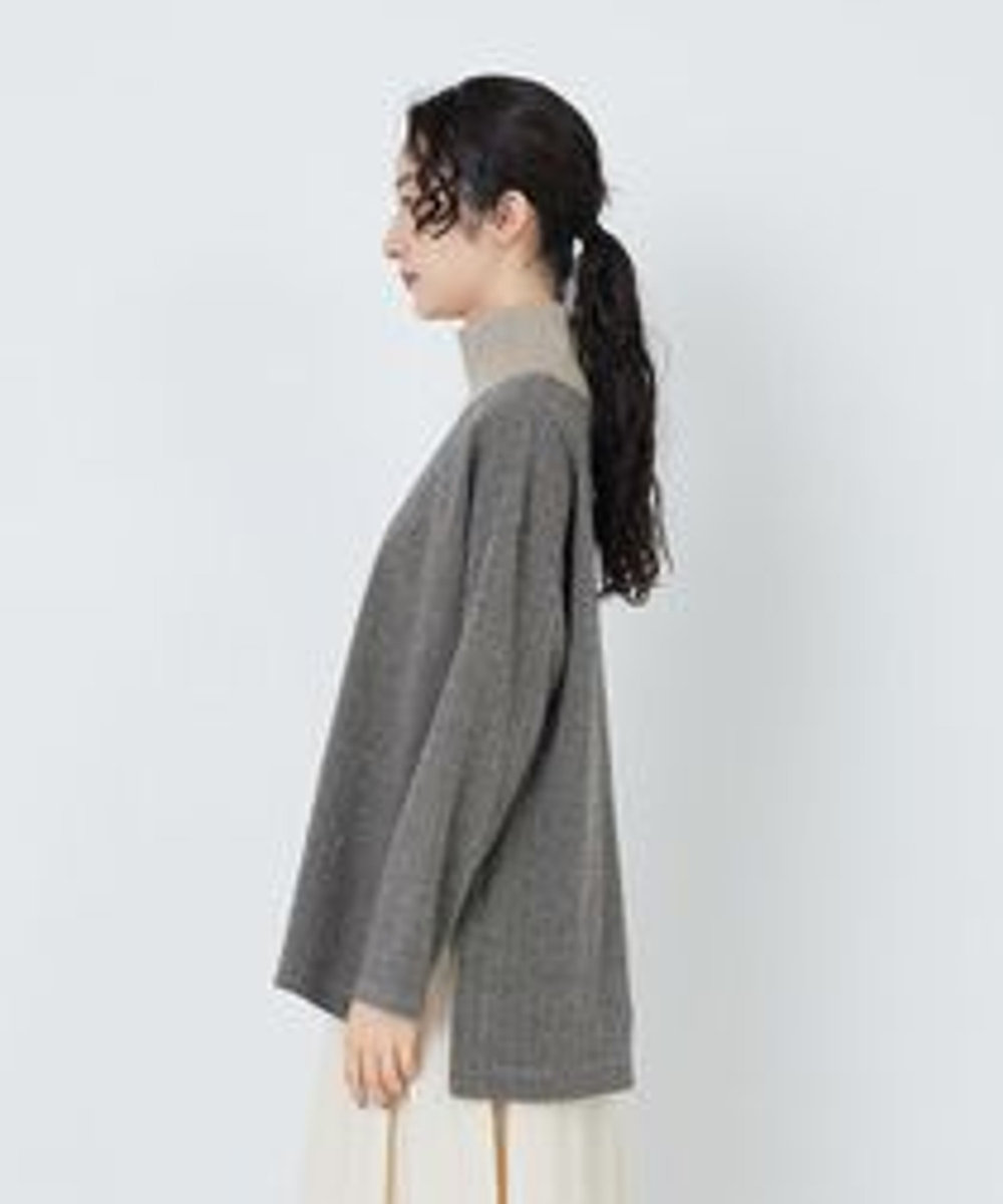 congés payés ADIEU TRISTESSE ポンチリブカラープルオーバー グレー系その他