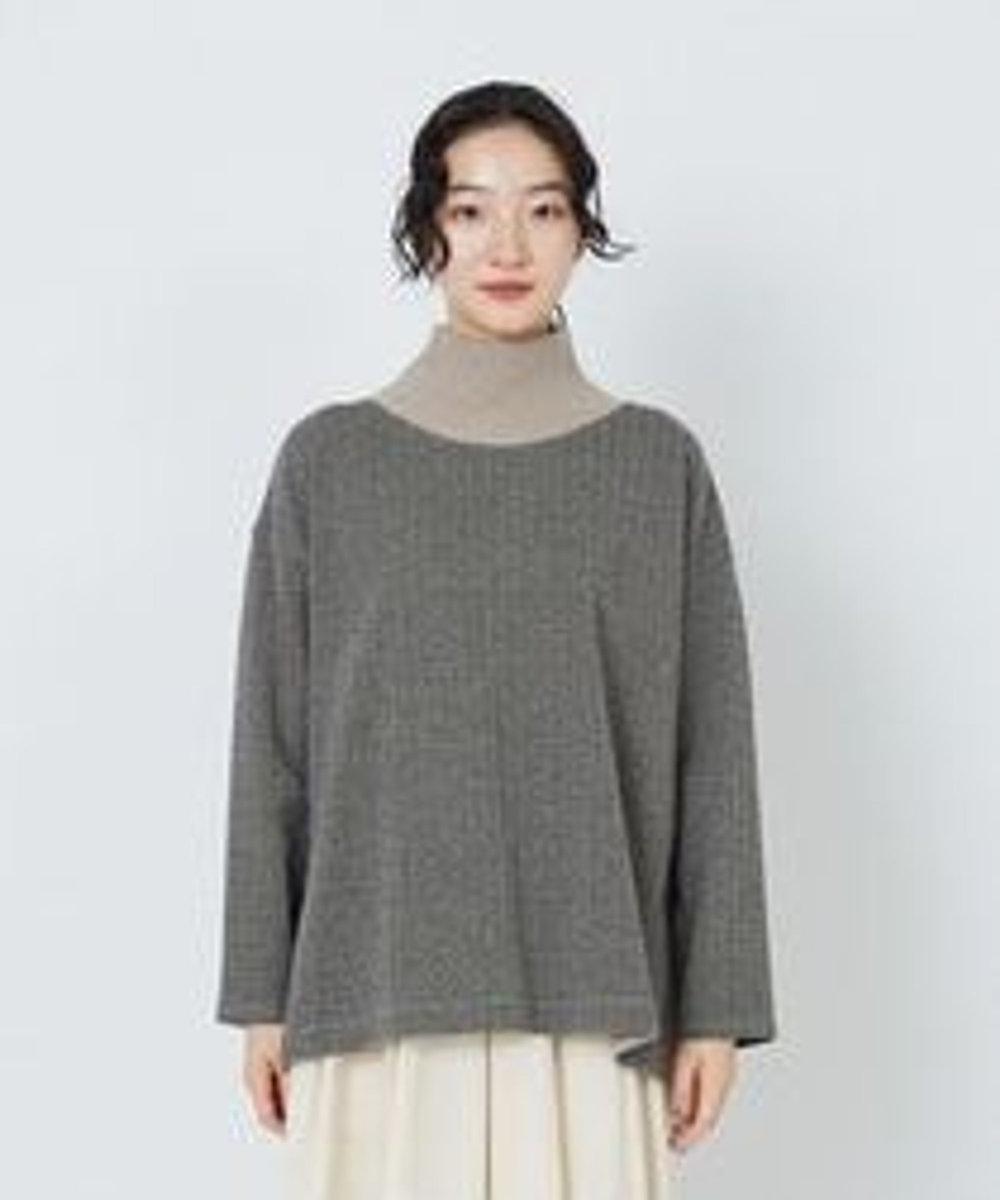 congés payés ADIEU TRISTESSE ポンチリブカラープルオーバー グレー系その他