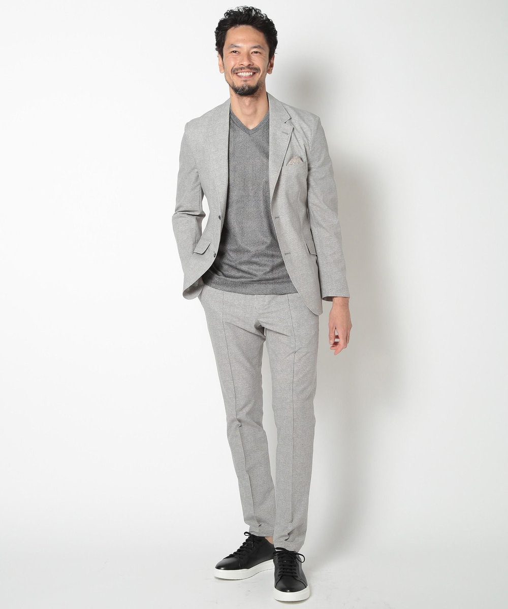 MEN'S BIGI 【ACTIVE TAILOR】COOLMAXツイルプリントジャージカットソー ブラック系その他