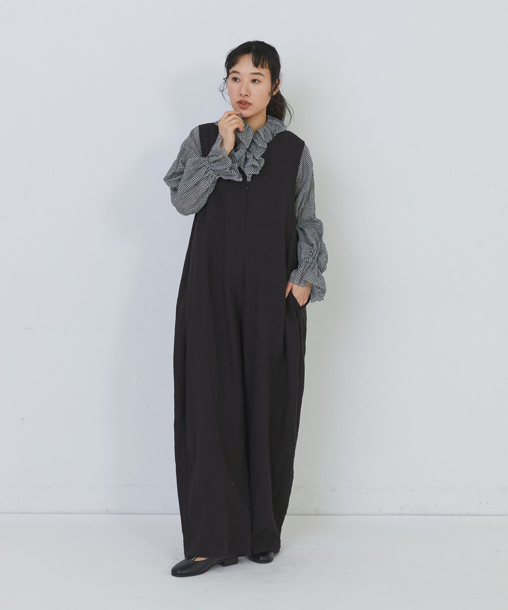 congés payés ADIEU TRISTESSE Kanocoさんコラボ　フリルブラウス チェック