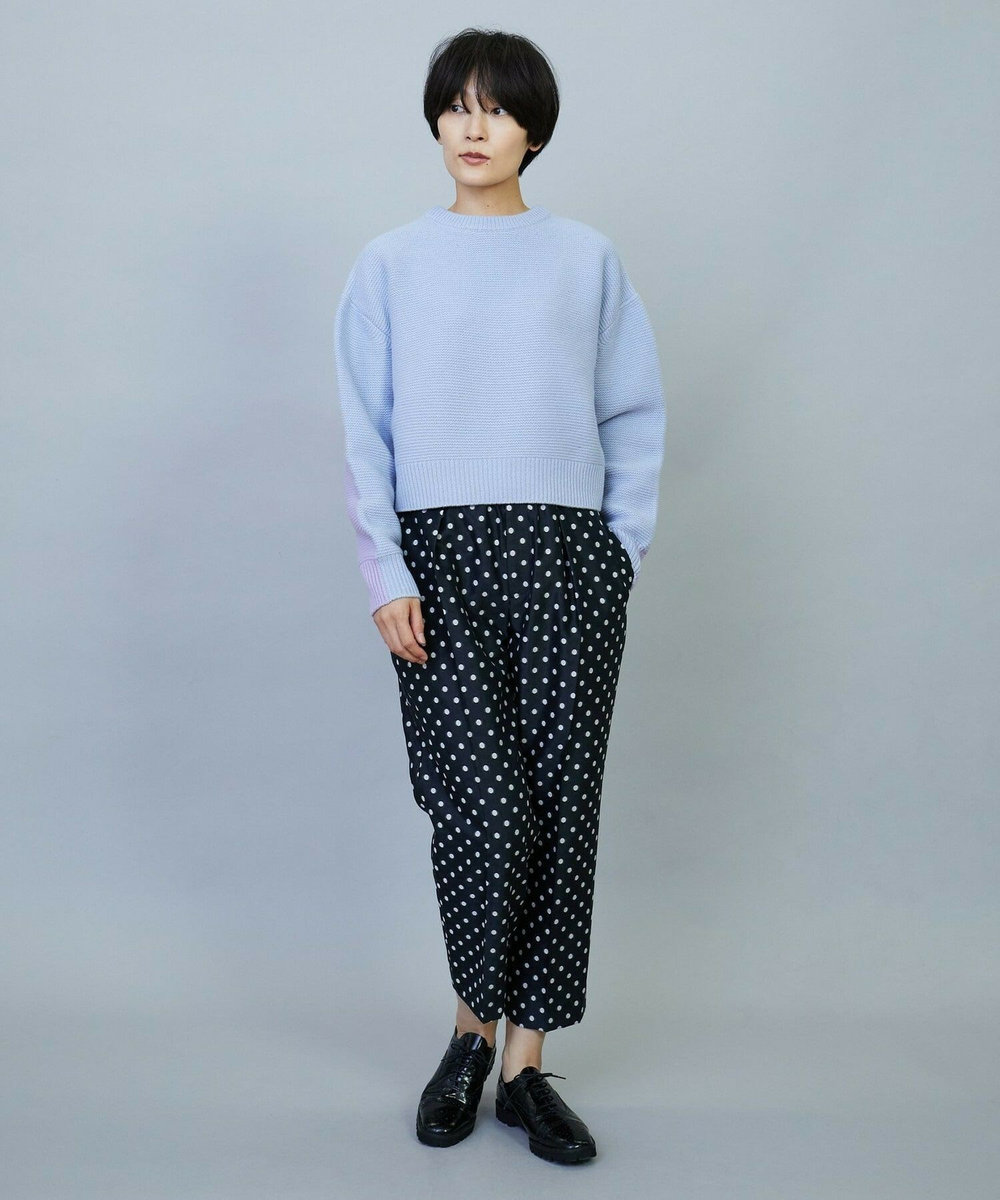 MOGA ANNUAL×MOGA　ウールカシミヤバイカラープルオーバー サックスブルー