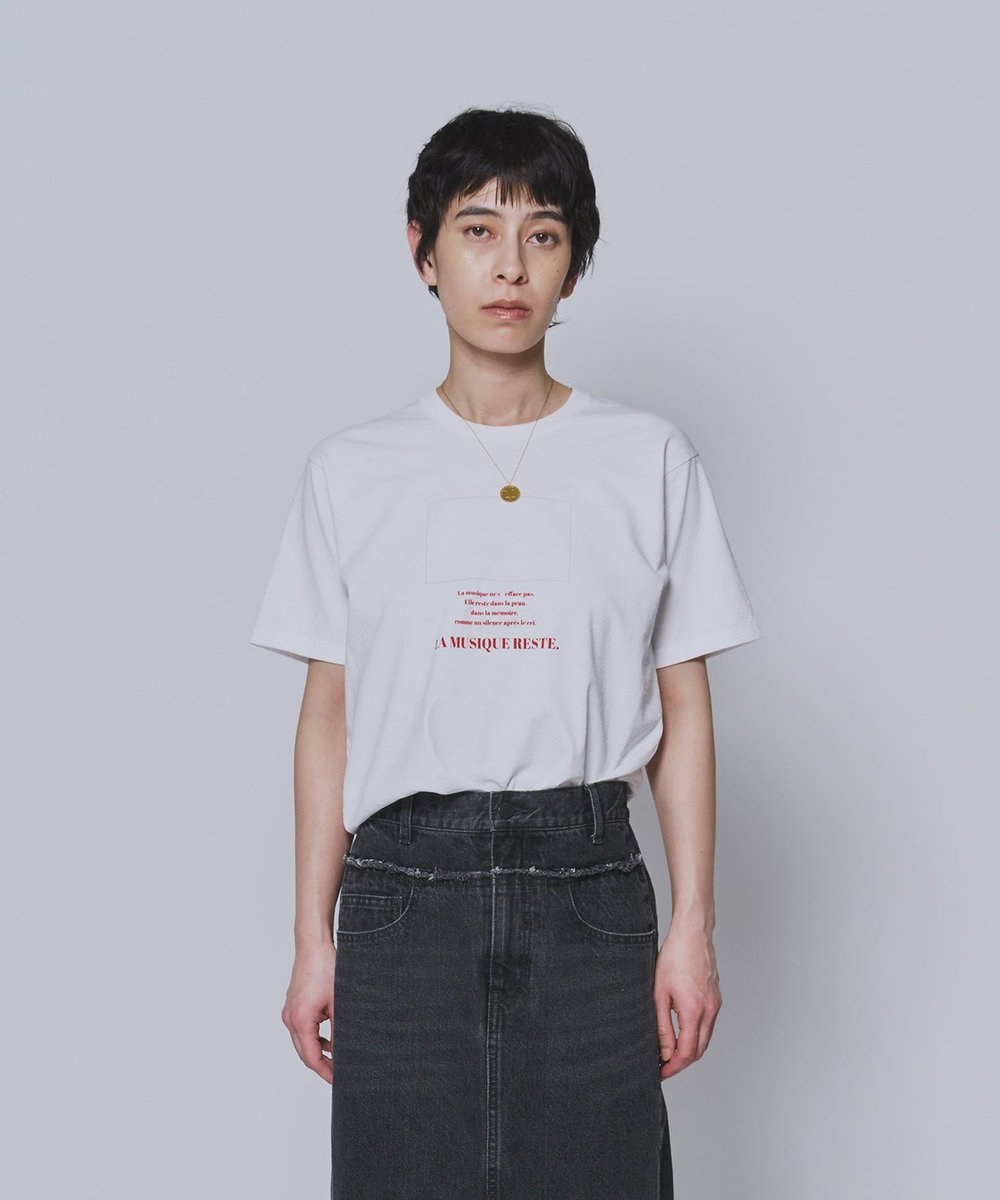 1er Arrondissement ＜TICCA（ティッカ）＞別注"LA MUSIQUE"Tシャツ ホワイト