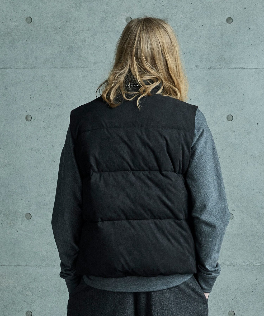 MEN'S BIGI フェイクスエード中綿ベスト ブラック