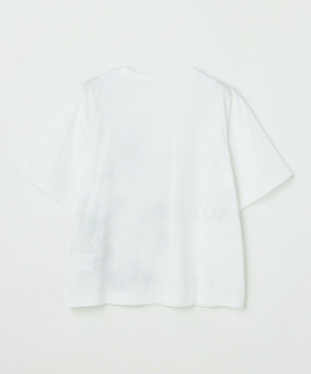 L'EQUIPE 60/2シルケット天竺フラワーロゴプリントTシャツ オフホワイト