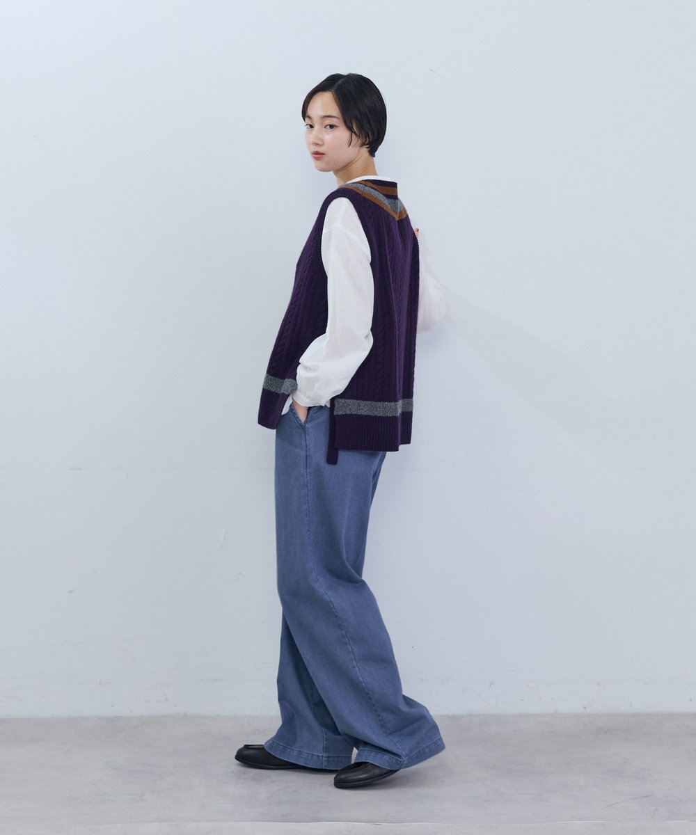 ADIEU TRISTESSE チルデンニットベスト パープル系その他