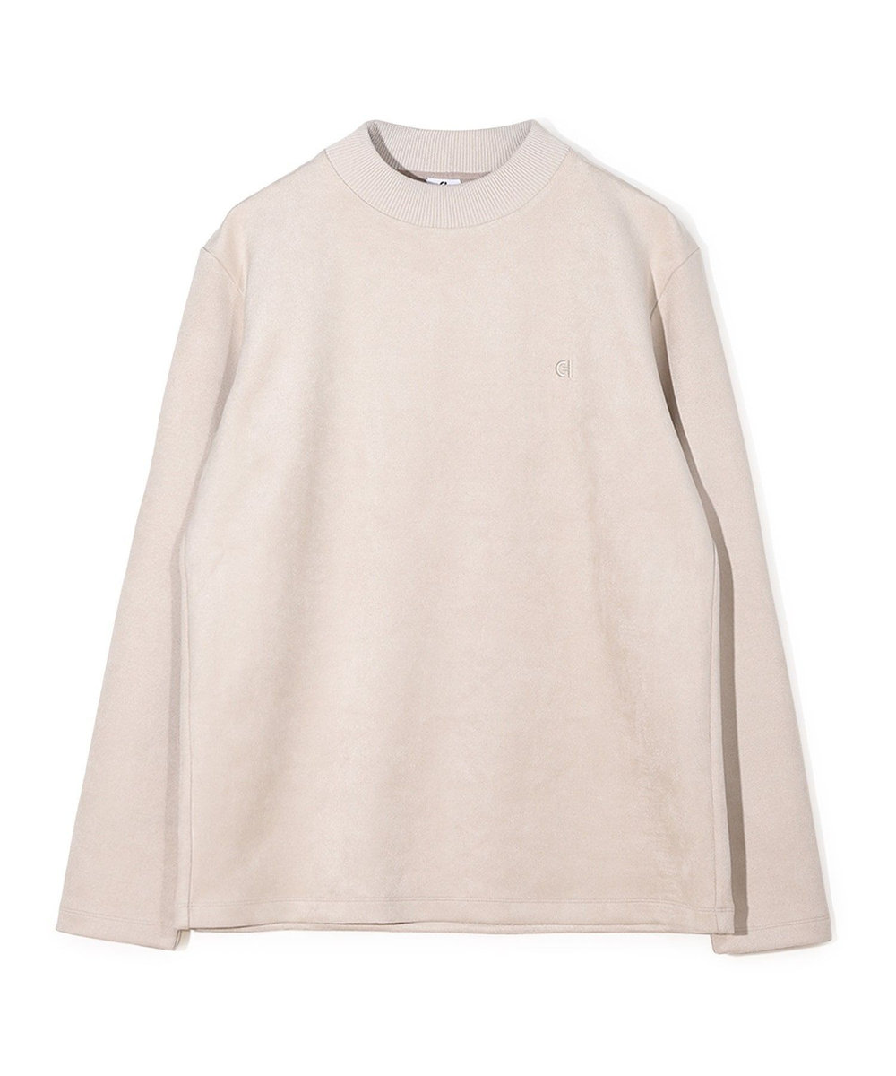 MEN'S BIGI 【COLE HAAN/コール ハーン】別注スエードタッチモックネックロングTシャツ ホワイト
