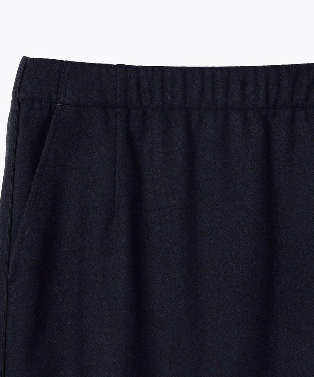 feerique feerique ウールライクニットツイルパイピングスカート ネイビー
